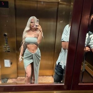 Oh Polly Twist Maxi Skirt + Bandeau Set